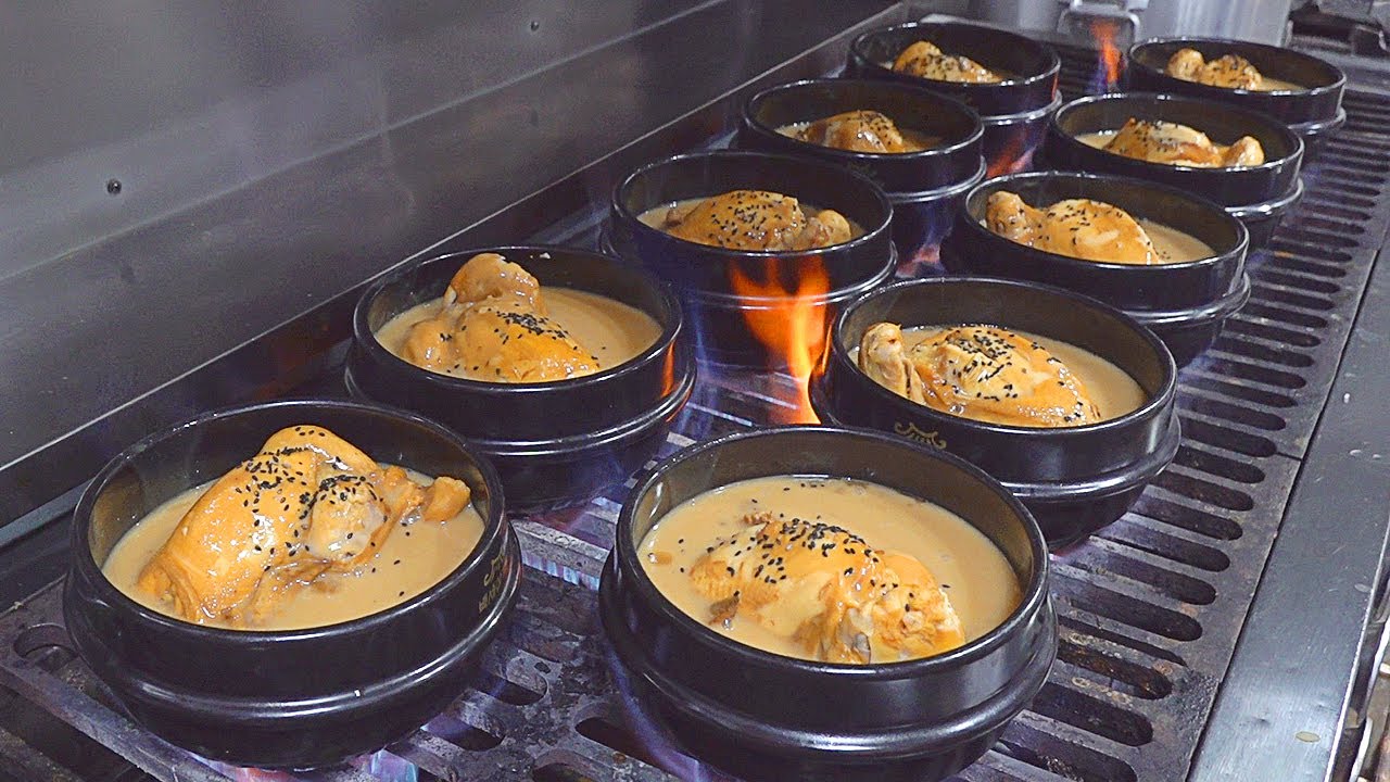 куриный суп с женьшенем и рисом (Samgyetang) - Корейская еда