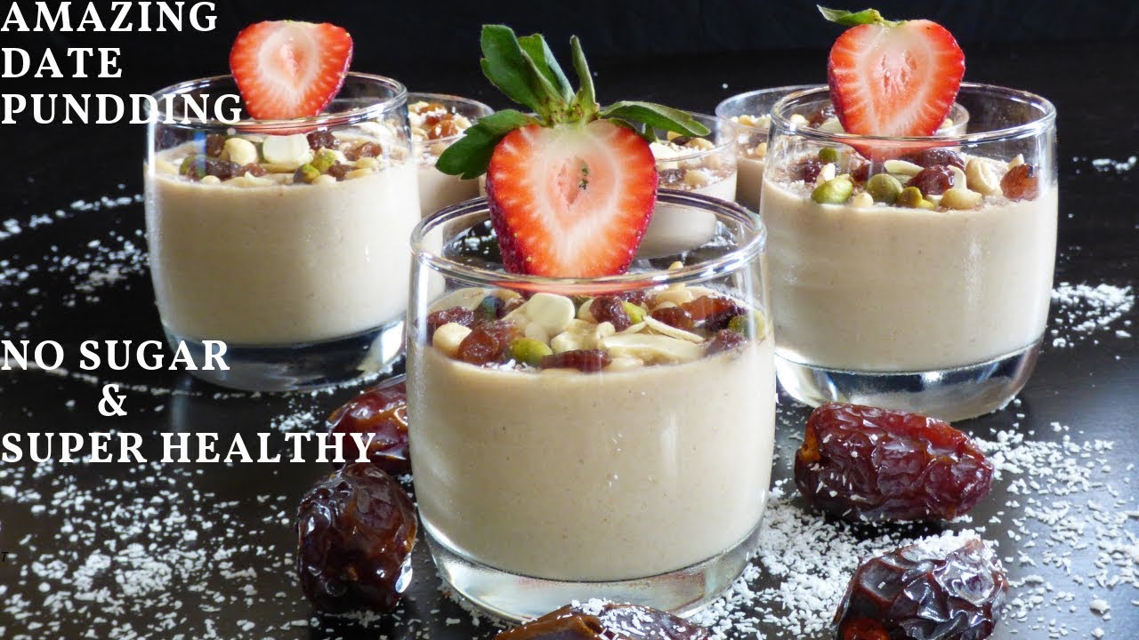 AMAZING DATE PUDDING - NO SUGAR HEALTHY PUDDING - DATE CUSTARD RECIPE