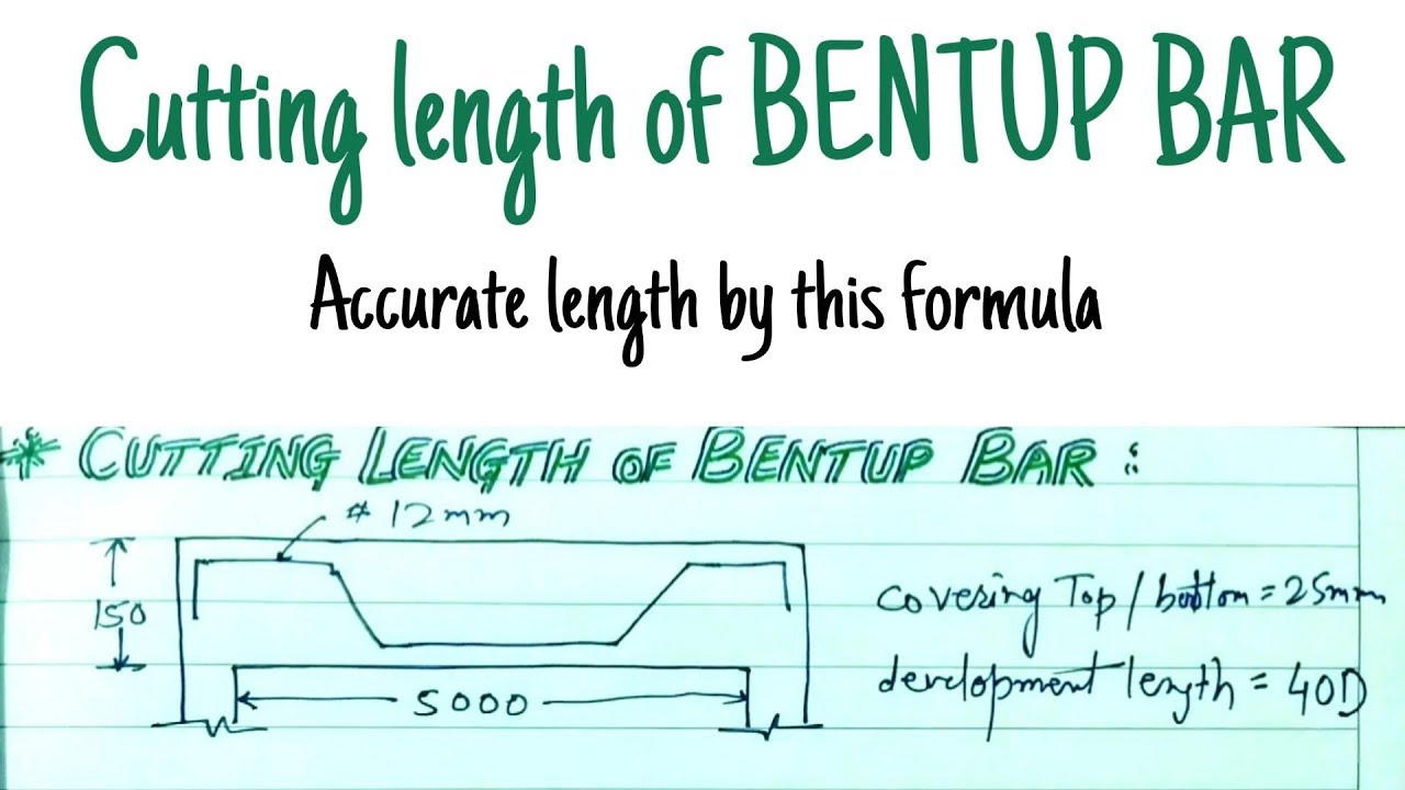 Bent up bar cutting length | How to calculate bent up bar length in Slab | Engineering tactics