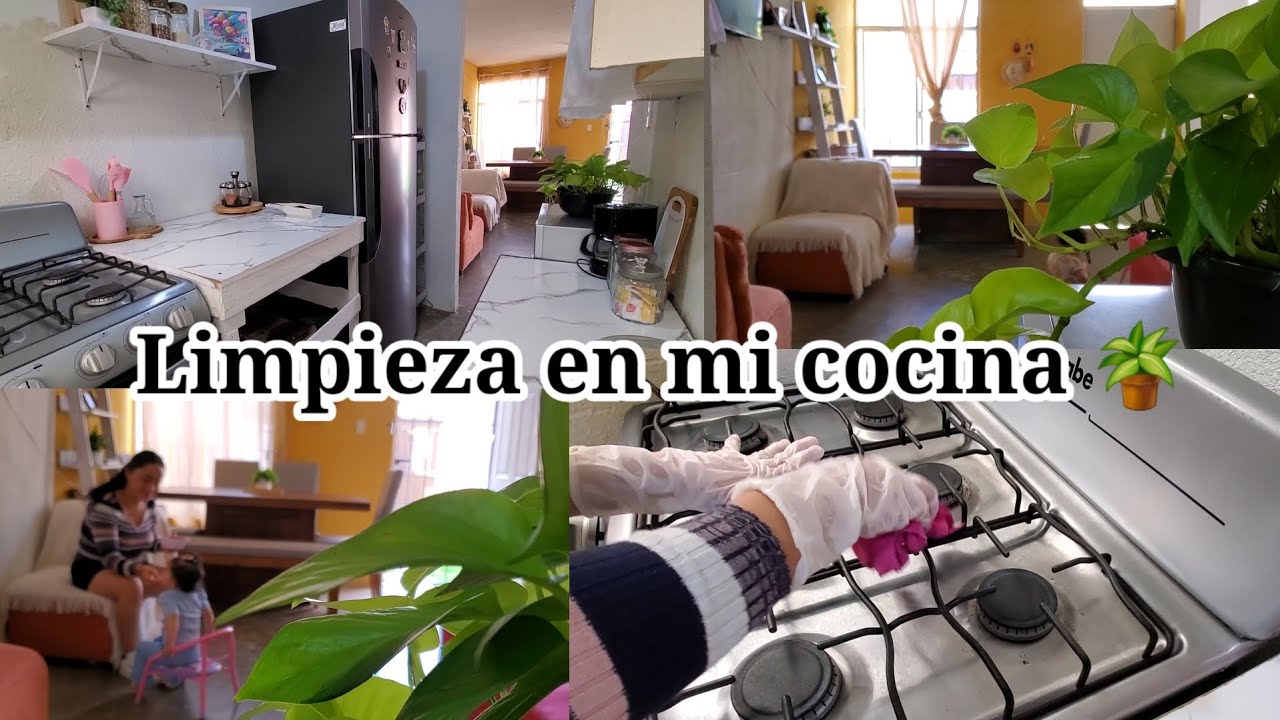 Limpieza profunda en mi cocina 🪴| Vida como ama de casa y Mamá 🏡 🌿|Días tranquilos🍀