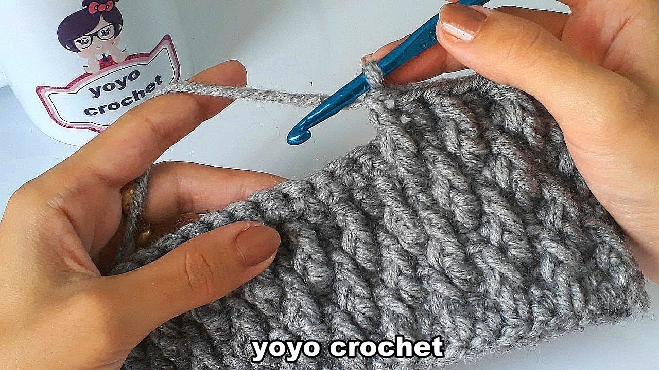 غرز كروشية : غرزة كروشية رجالى ونسائى /وتصلح للشنط/ crochet stitches- #يويو كروشية#