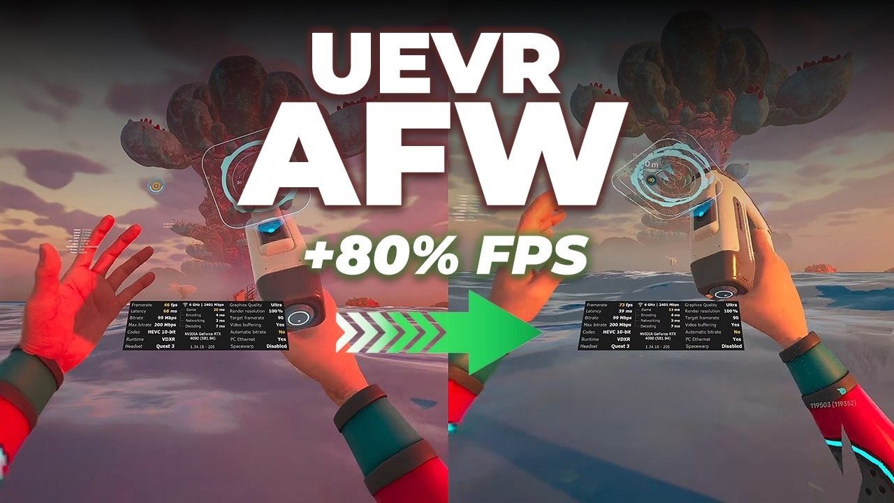 How to use AFW in UEVR (80% Performance Increase)