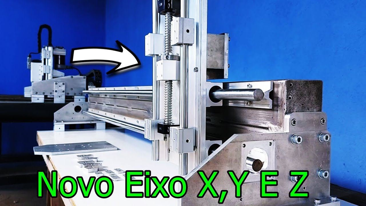 Fabricação de um eixo x, y e z para router cnc