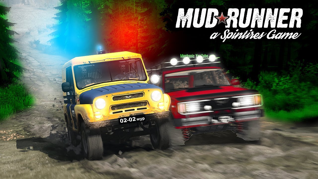 Полицейская Погоня за Бандитом на Жиге - SpinTires: MudRunner