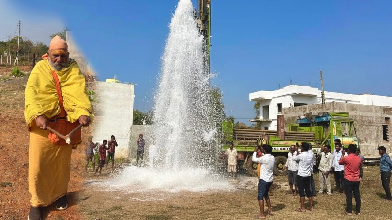 Borewell Drilling - 10 Hp Motor 240 Feet Deep boring With Coconut water checking Method | Borewells