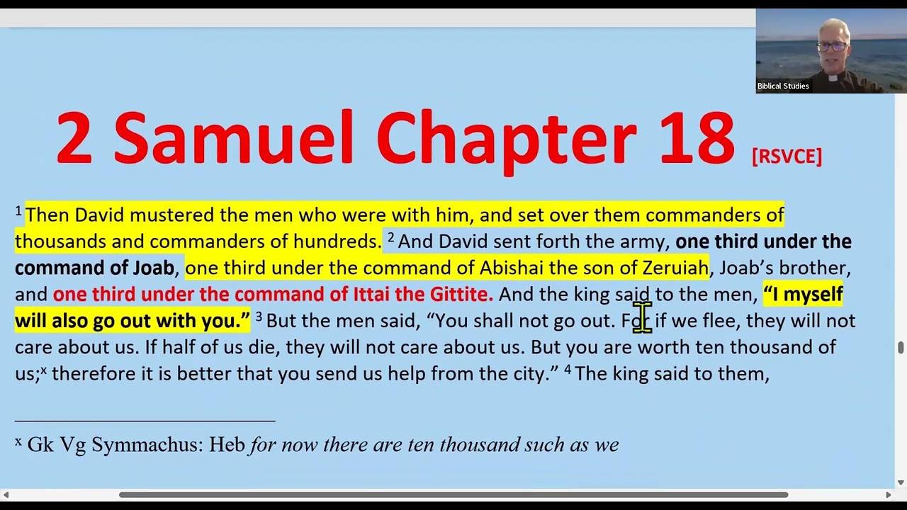 2 Samuel: The Book of 2 Samuel, Catholic Bible Study, Daily Readings, Fr. Tim Peters