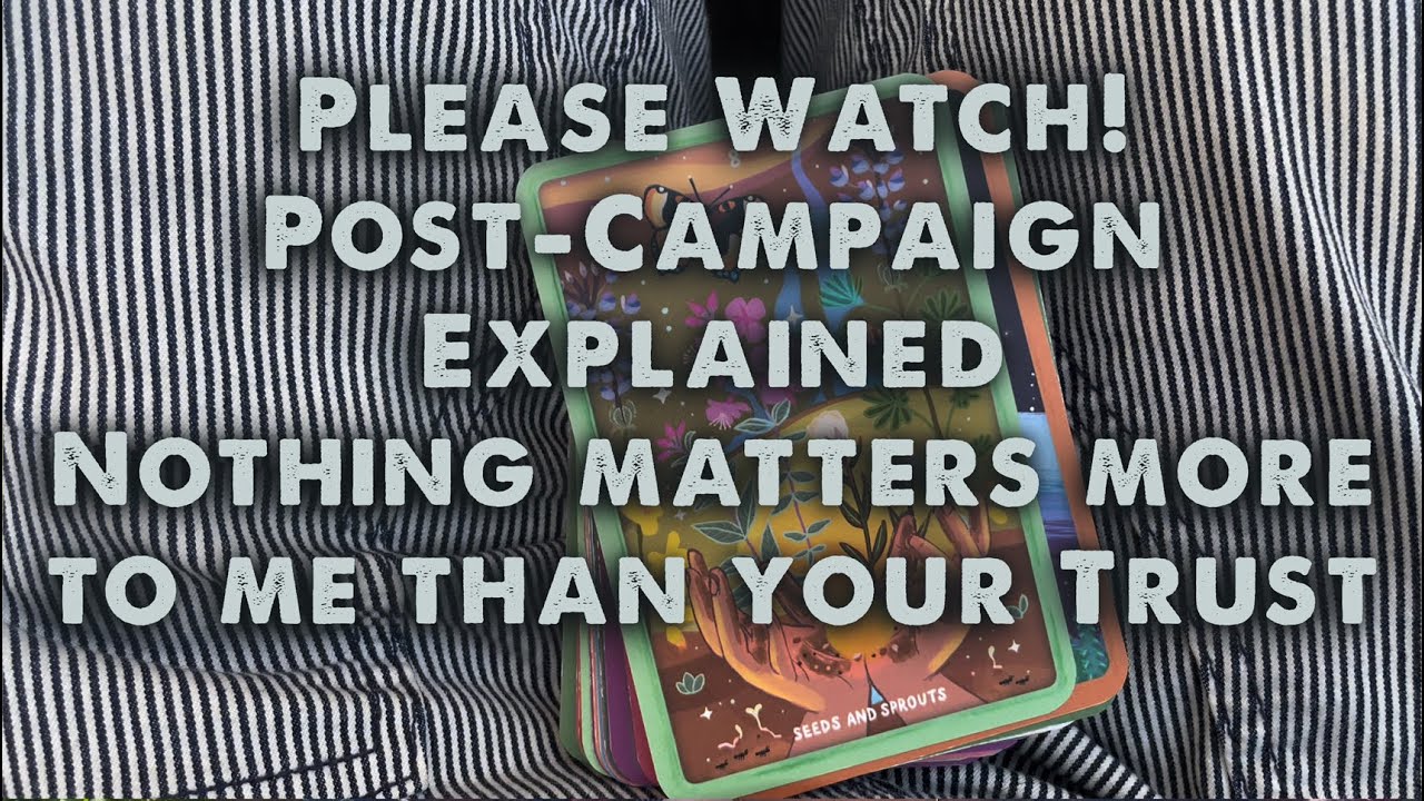Nothing is more important to me than your trust. Previous post-campaign explained 📦