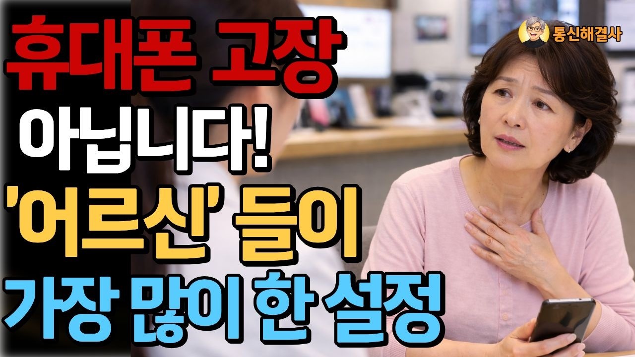 휴대폰 고장인 줄 아셨죠? 시니어 분들이 가장 많이 실수하는 설정 3가지!