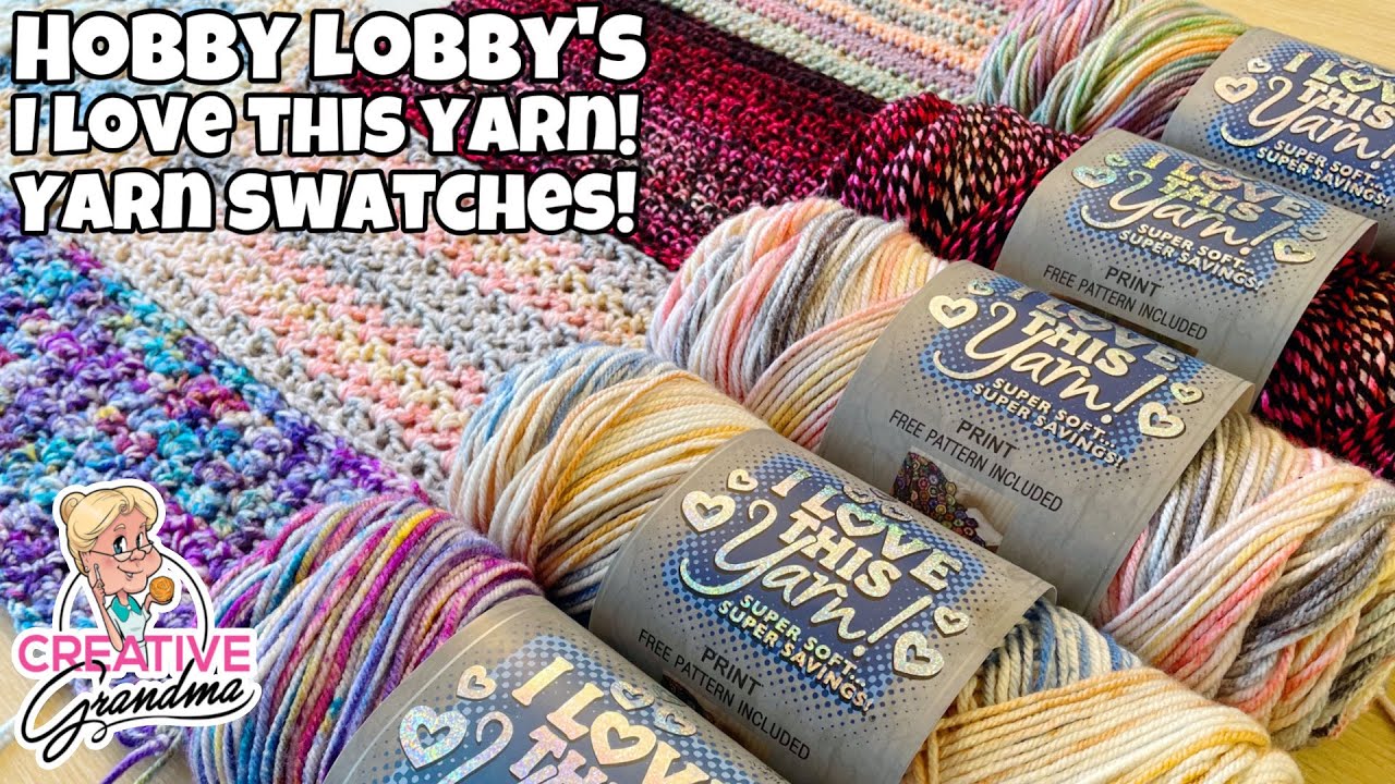 I Love This Yarn! Yarn Swatches! 5 Color Ways! Which Color Is Your Favorite? #hobbylobby
