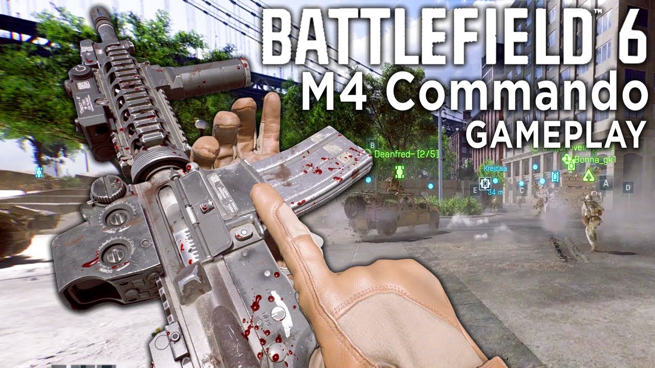 M4 Commando Loadout in Battlefield 6 Multiplayer Gameplay