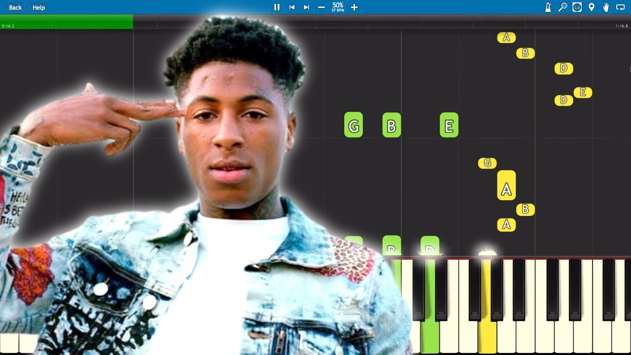 YoungBoy Never Broke Again - Time I'm On - Piano Tutorial