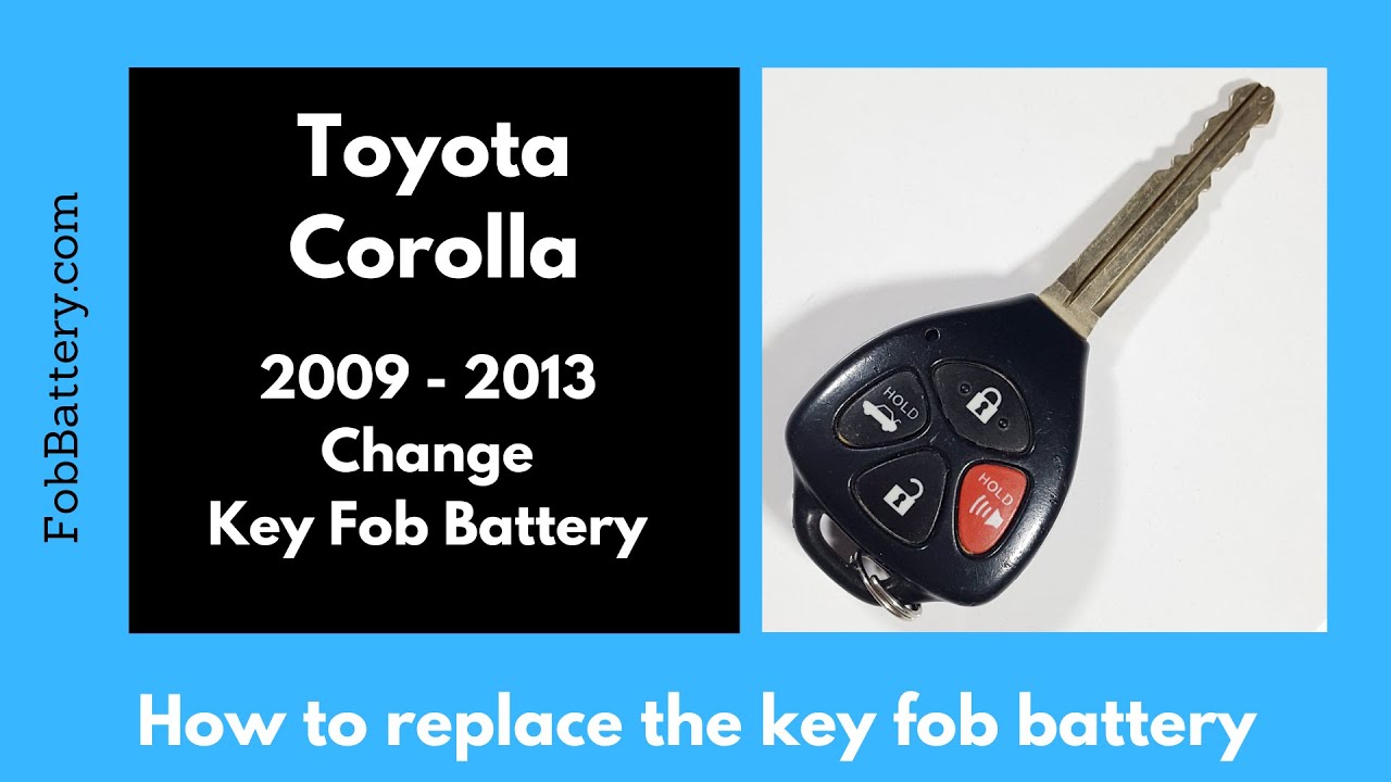 Toyota Corolla Key Fob Battery Replacement (2009 - 2013)