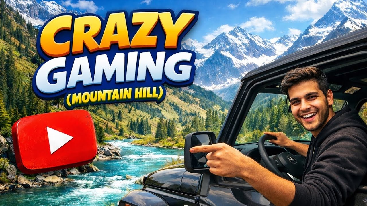 Mountain 🏔️ Gaming with Car । पहाड़ पर कार चलना 😱 #crazy #gaming #car #video #games 
