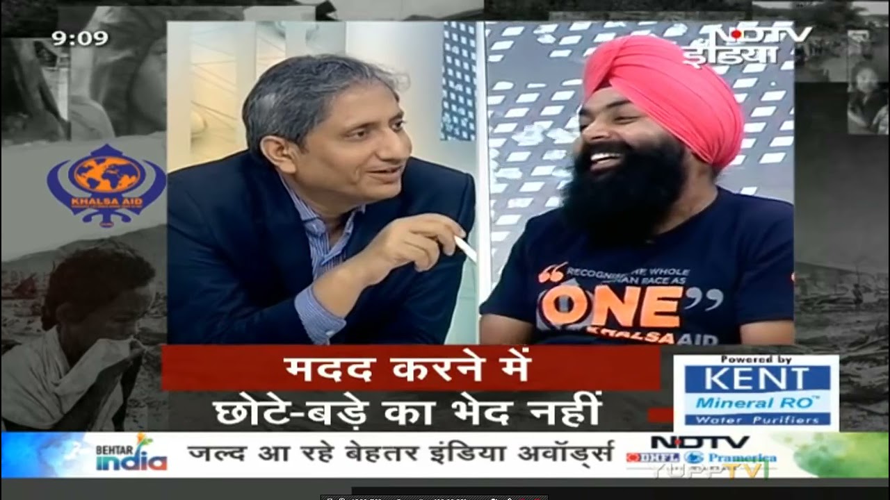 #NDTV #Ravish Kumar #KHALSAAID #MANPREETSINGH #VOLUNTEER #2018