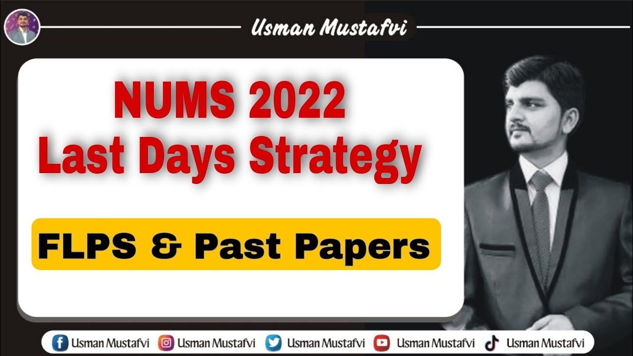 NUMS Last Days Strategy ::How To Crack NUMS ? Final Revision Plan For NUMS #mdcat #NUMS