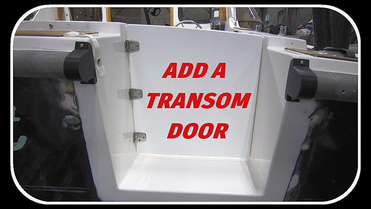 Installing boat transom door