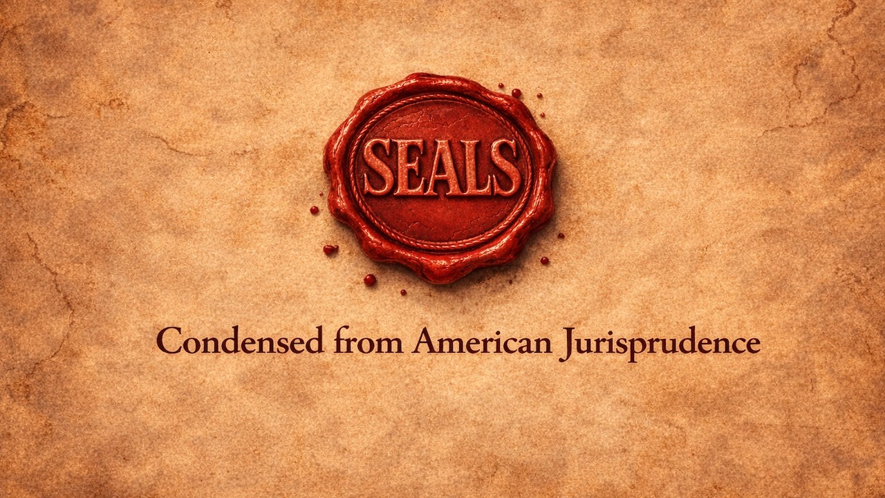 Seals - Significance and Effect, Form and Sufficiency