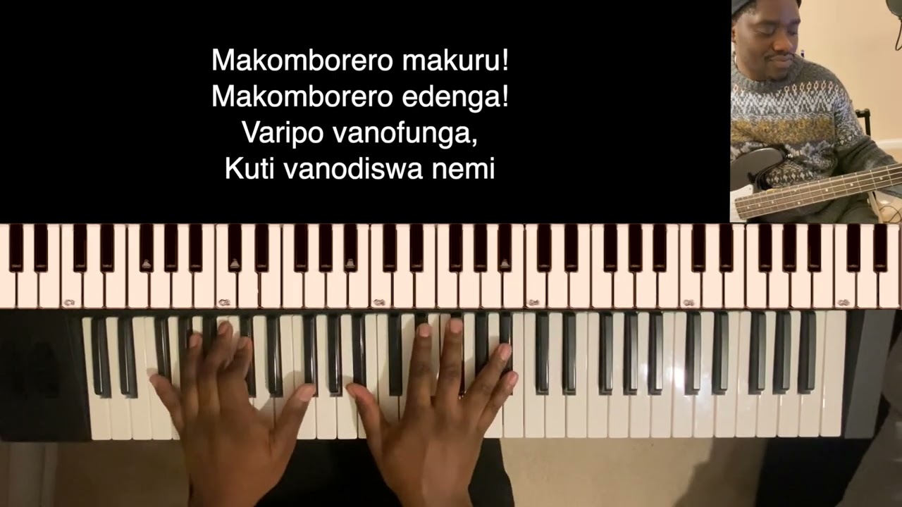 Mwari Muri Zuva redu Instrumental F#(Shona Hymn), piano tutorial and lyric video