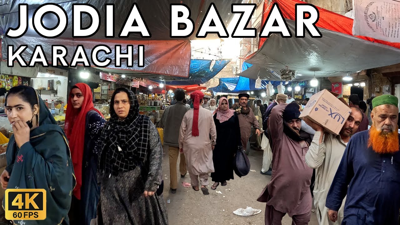 Jodia Bazar Karachi - Walking Tourist 4K