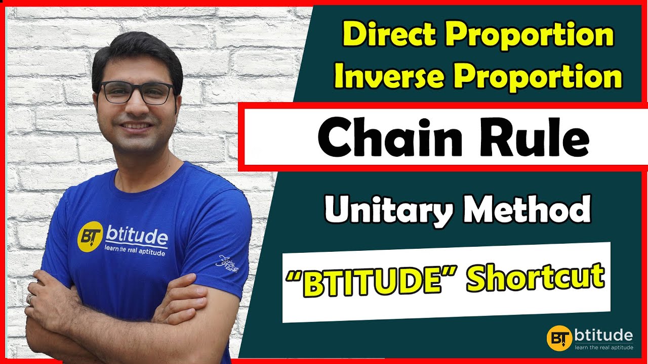 Chain Rule Shortcut | Unitary Method Questions | Direct and Inverse Proportion