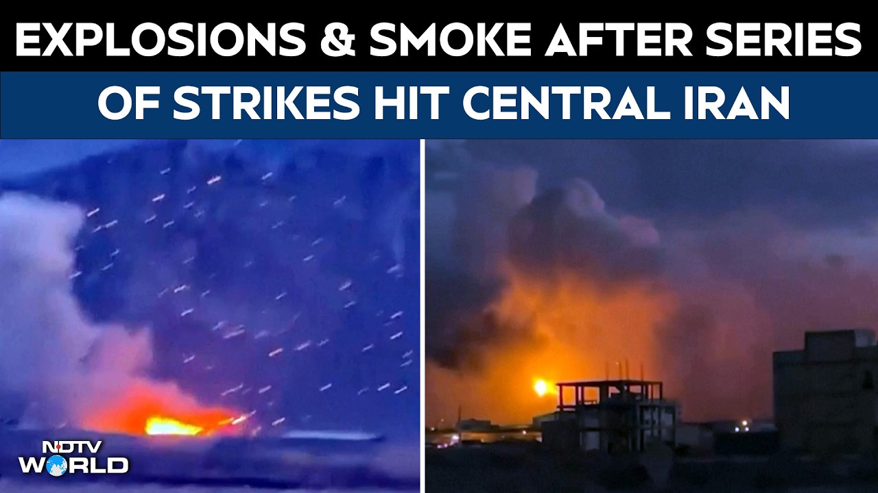 Videos Show Explosions And Smoke After A Series Of Strikes Hits Baharestan In Central Iran