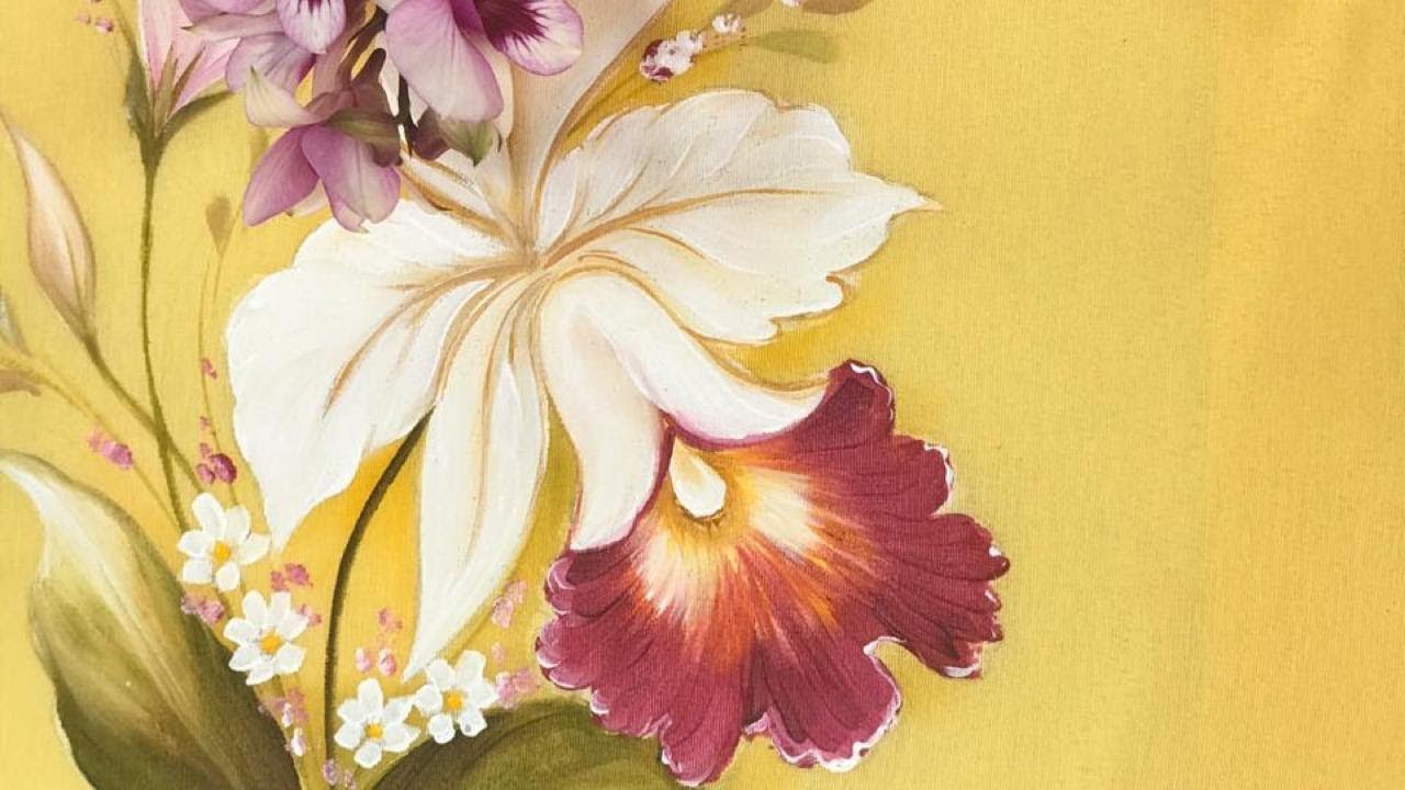 Pintando uma Orquidea