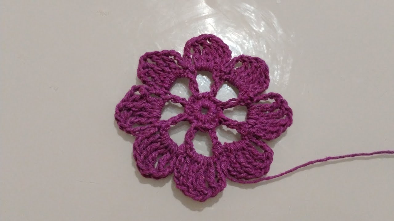 COMO FAZER FLOR RAPIDA, SIMPLES E FÁCIL DE CROCHE / tutorial passo a passo 