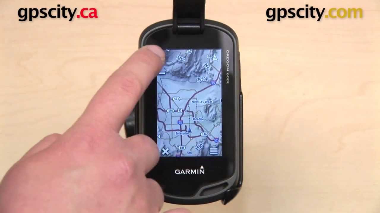 Garmin Oregon 600 Series: Map Setup with GPS City