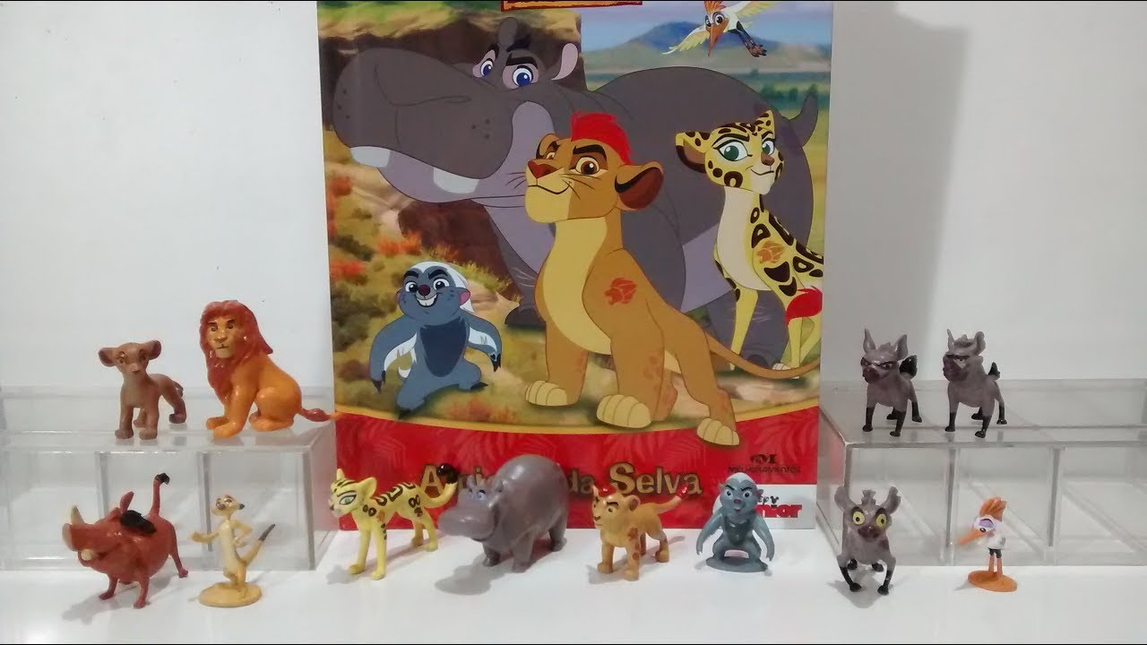 A Guarda do Leão Amigos da Selva Livro Bonecos e Cenário