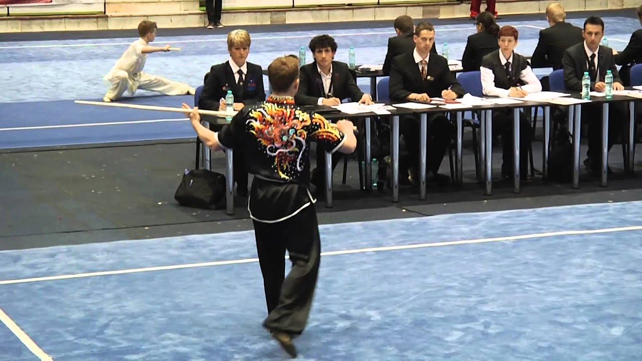 CHAMPIONNAT D'EUROPE WUSHU2014 MAXIME FRANKINET GUNSHU
