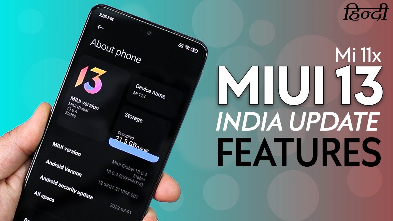MIUI 13 INDIA Stable Update RELEASED for MI 11x - Features & First Look !!!