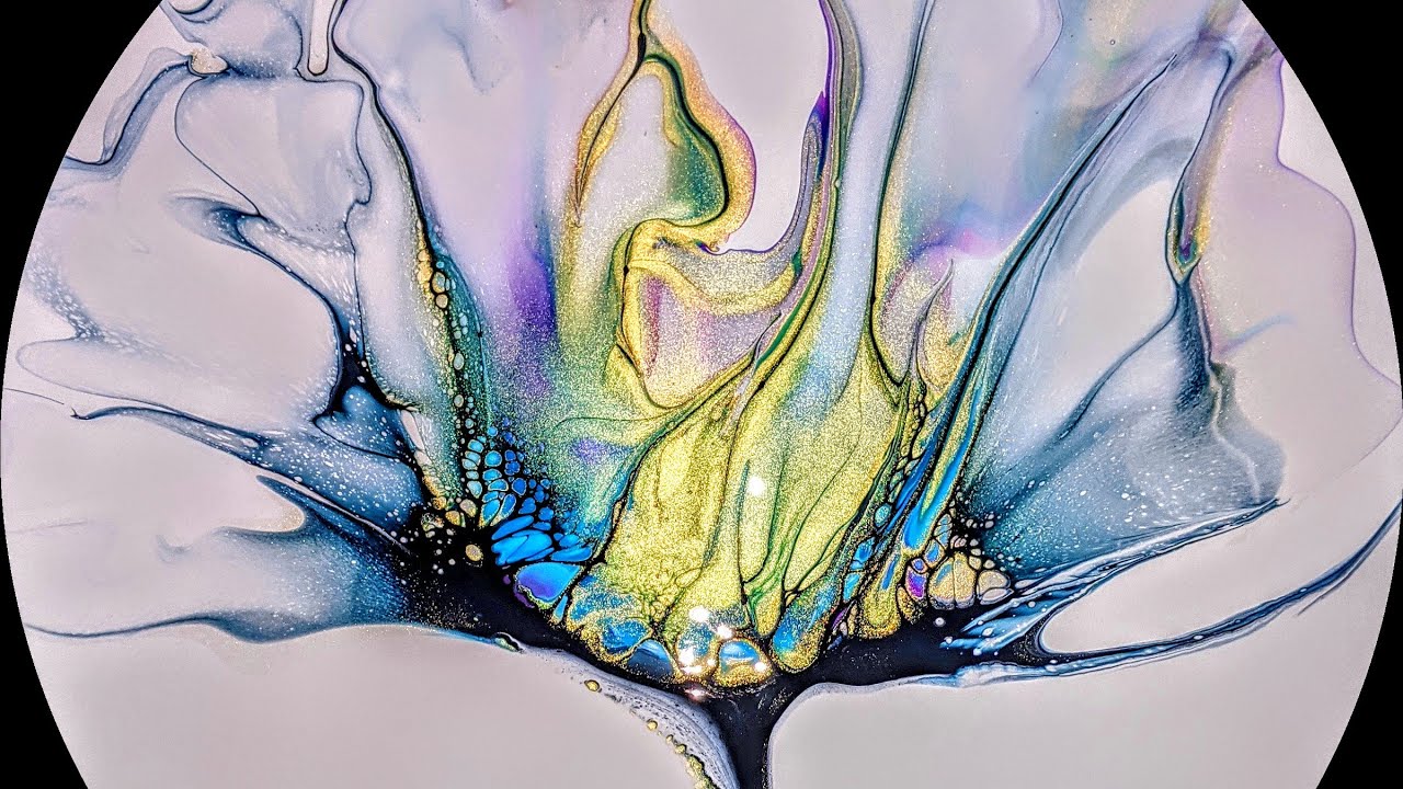 Flower Blooms ~ Acrylic Fluid Pour ~ Simplistic Single Blooms (Triple Video) (148)