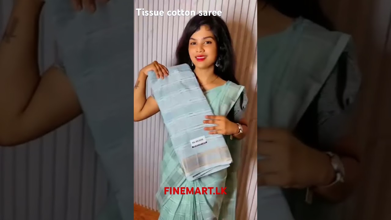 Tissue cotton saree @finemart chunnakam . Online purchase available , call 0706504455.