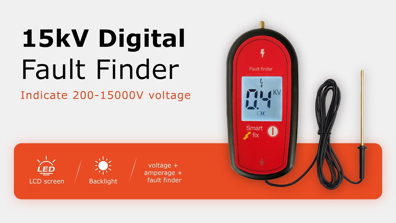 Lydite 15kV Digital Fault Finder &ndash; Electric Fence Tester (200&ndash;15000V)