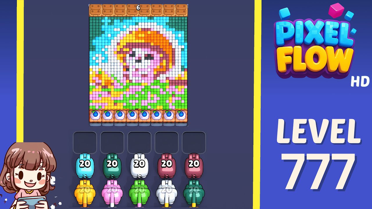 Pixel Flow Level 777 Solution Walkthrough