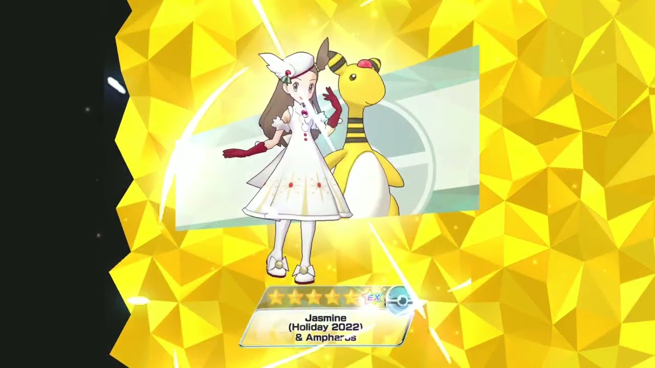 Lv1 Jasmine (Holiday 2022) and Ampharos | Showcase Review | Shine a Gentle light| Pokemon Masters EX