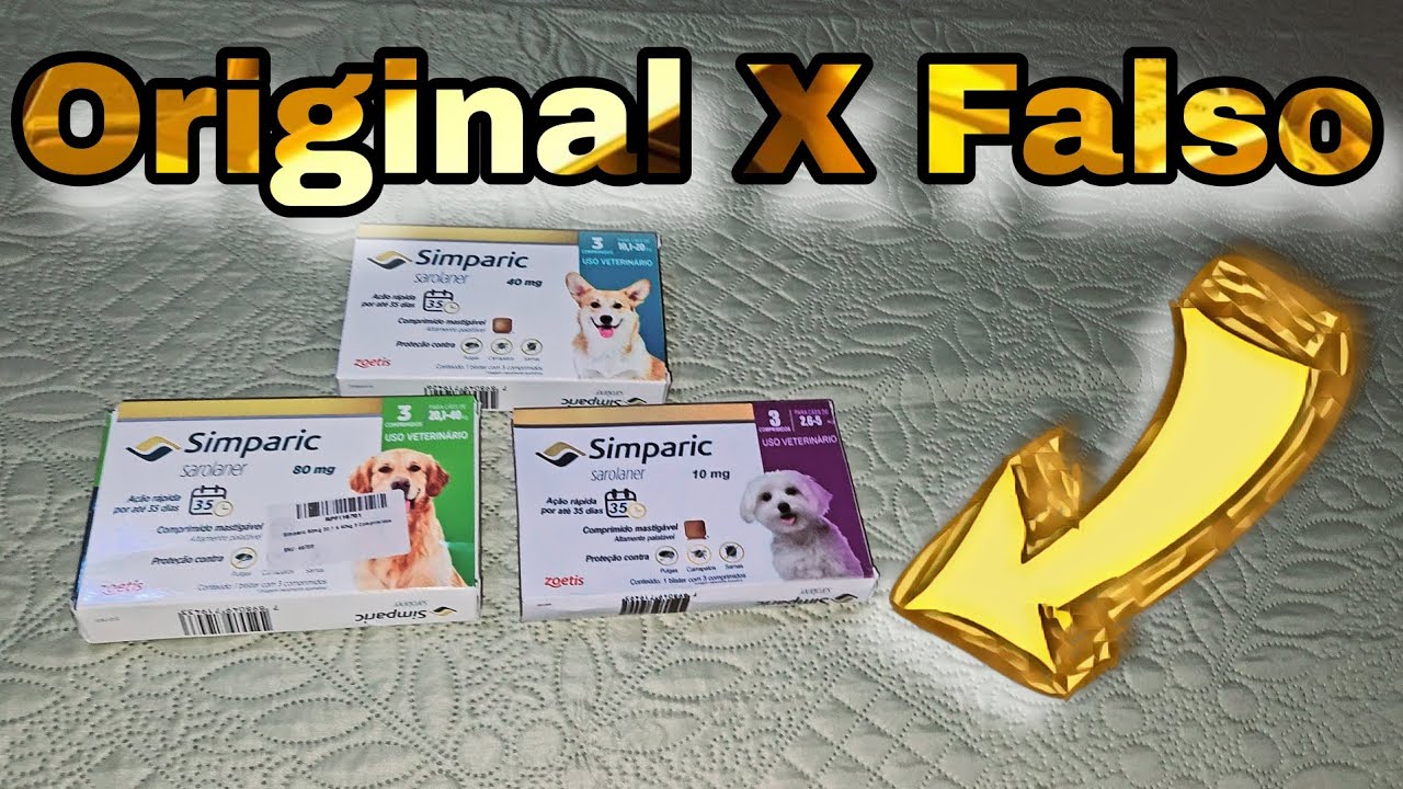 Como é o Simparic ORIGINAL e o Simparic FALSO