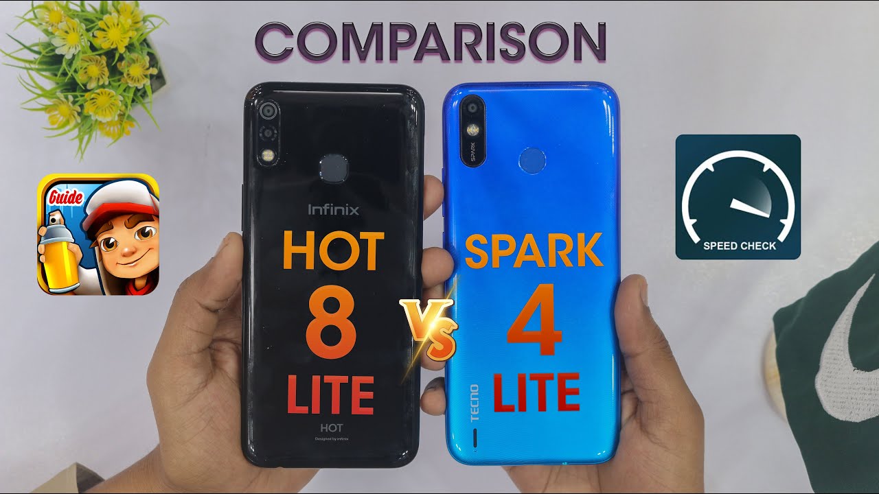 Infinix Hot 8 Lite vs Tecno Spark 4 Lite Comparison | Speed Test | Benchmark Score
