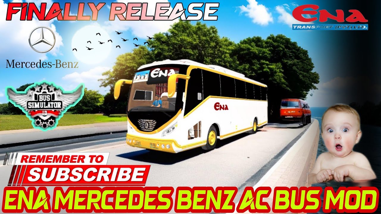 Finally Release ✅ Ena Mercedes Benz Ac Bus Mod ✅ Bus Simulator Indonesia ✅ Relaxing Driving 💪 Bussid