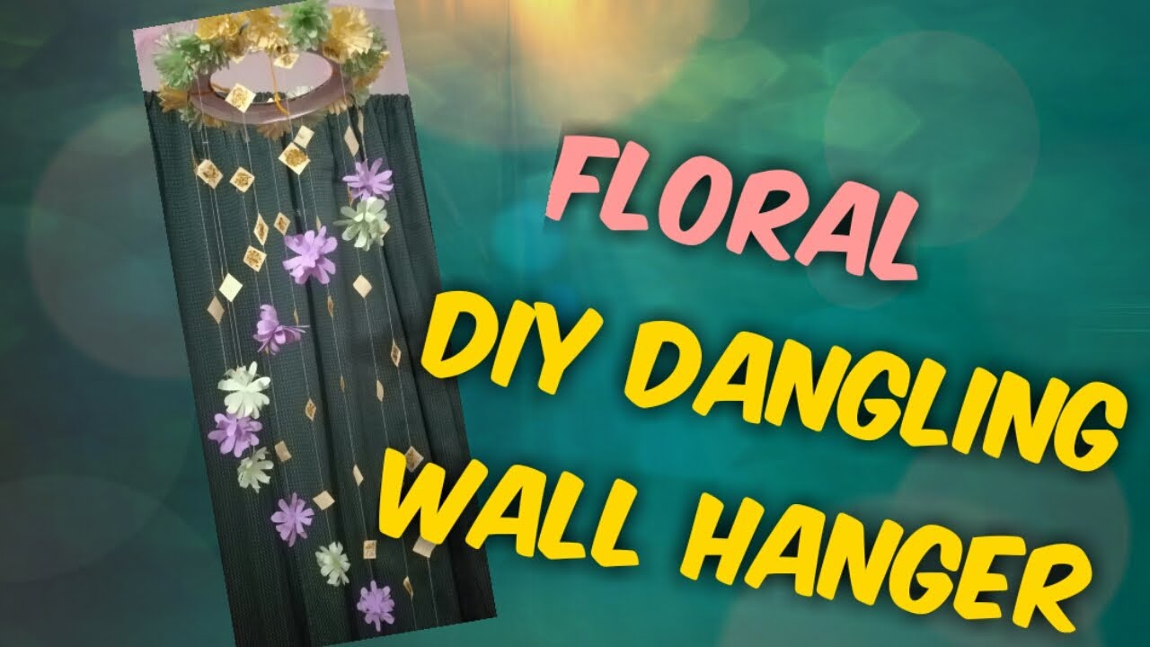 DIY Dangling Wall Hanger | Floral House Decoration out of Paper