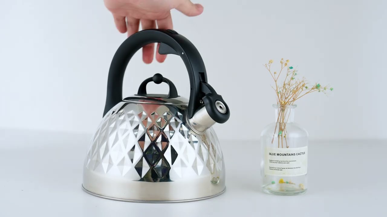 Stainless Steel Diamond Mirror Whistle Kettle FH-510