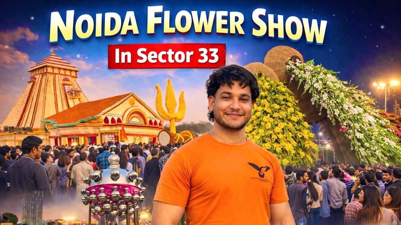 Noida Flower Show का सबसे सुंदर Attraction 🌸 | Kedarnath Temple | Mini Kedarnath in Noida 