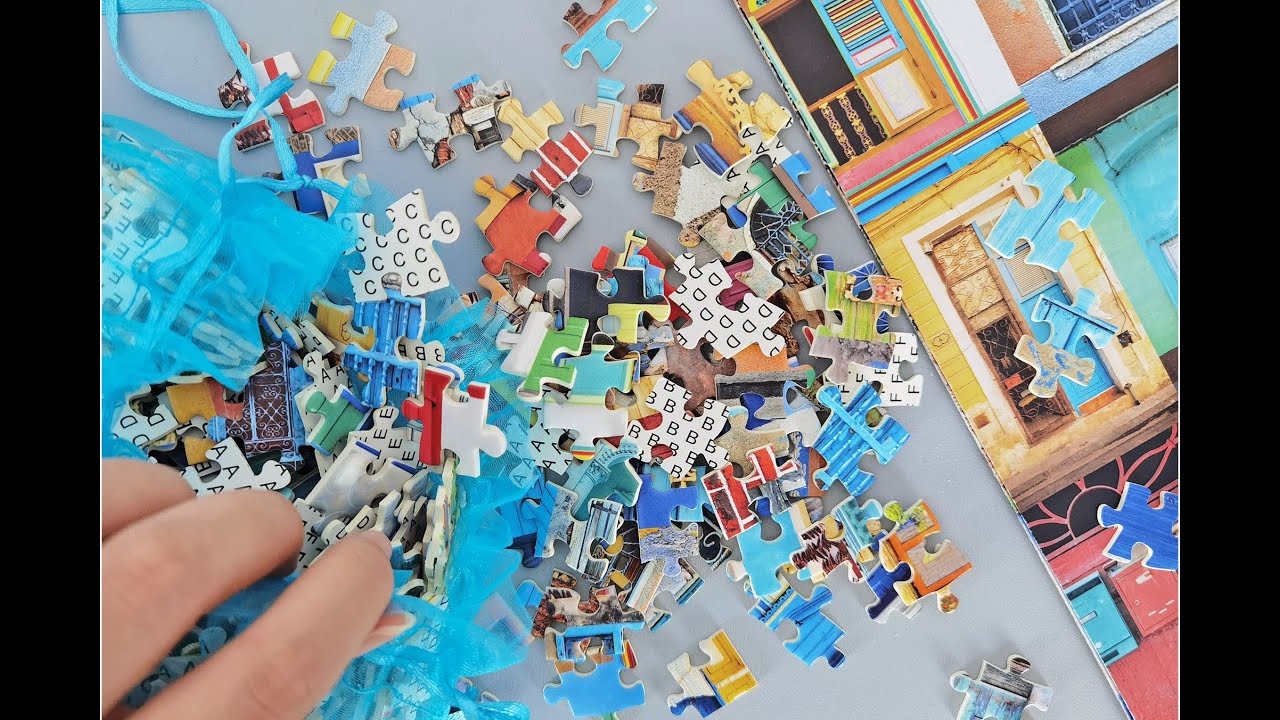 MISITU Jigsaw Puzzle 1000 Pieces Doors and Windows of Different Areas