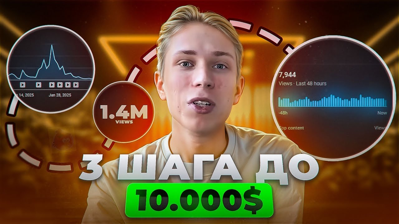 ВЫЙТИ на 10,000$ / месяц с YOUTUBE- каналов (⚠️читай описание)