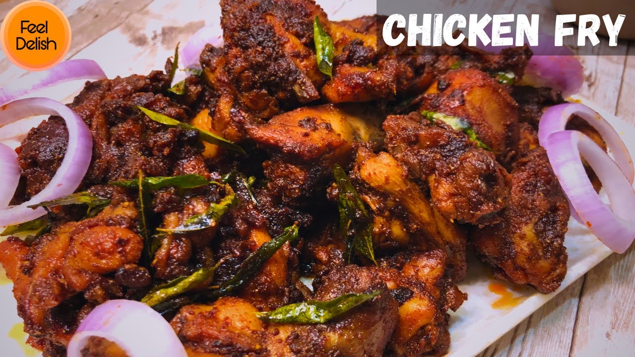 Chicken Fry / Andhra style chicken fry / Chicken Roast