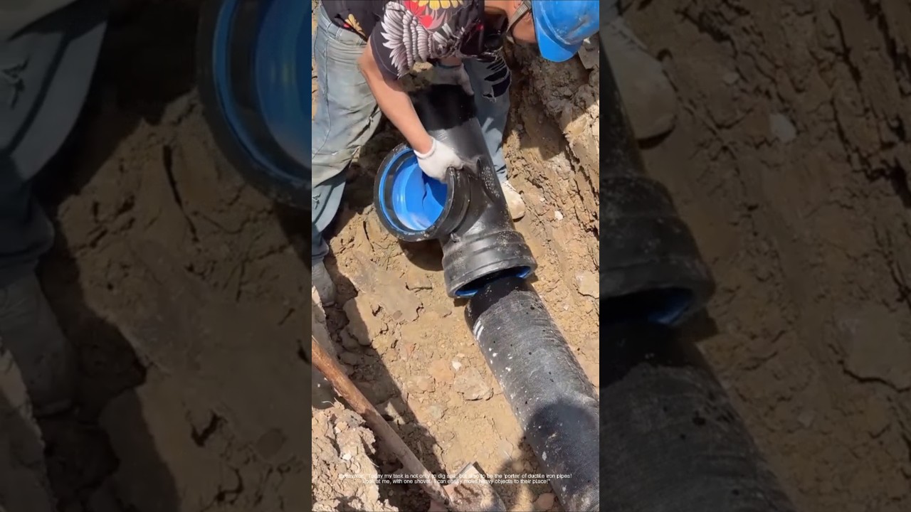 Ductile iron pipe tee installation process