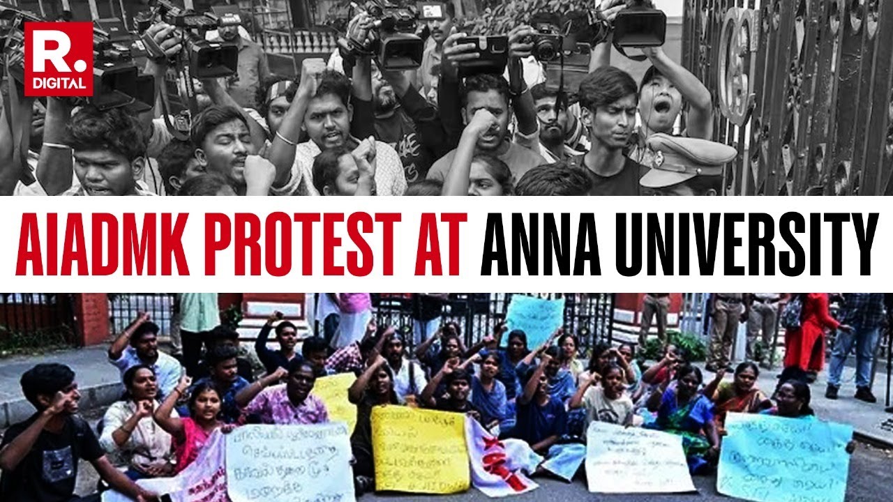 AIADMK Protests Against DMK & TN Police Over Anna University Assault Horror
