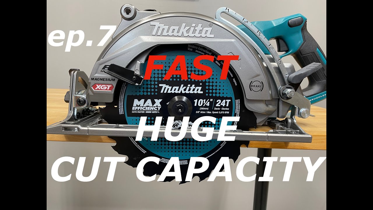 Makita 40v XGT 10-1/4" rear handle circular saw review GSR02 TESTED | Circ saw ep.7