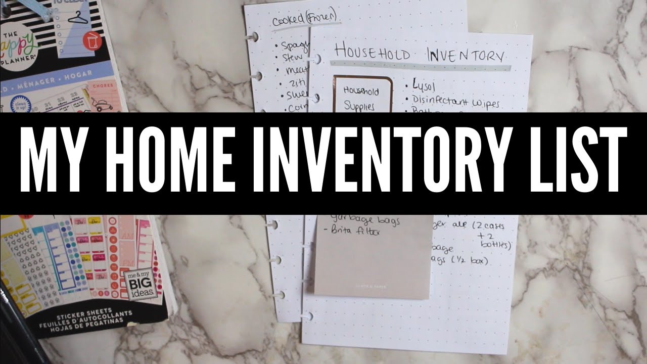 My Home Inventory List | Quarantine Chronicles