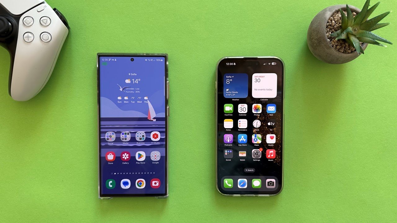 Samsung S23 Ultra vs Apple iPhone 15 Pro Max Animations & UI Comparison 2023